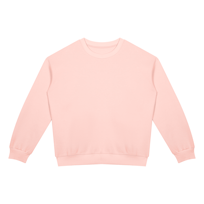 Drop Shoulder Crew Sweatshirt in Light Pink, front