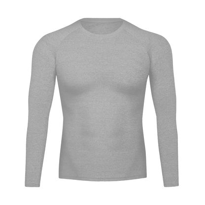 Long Sleeve Training Top in Flecking Grey, front