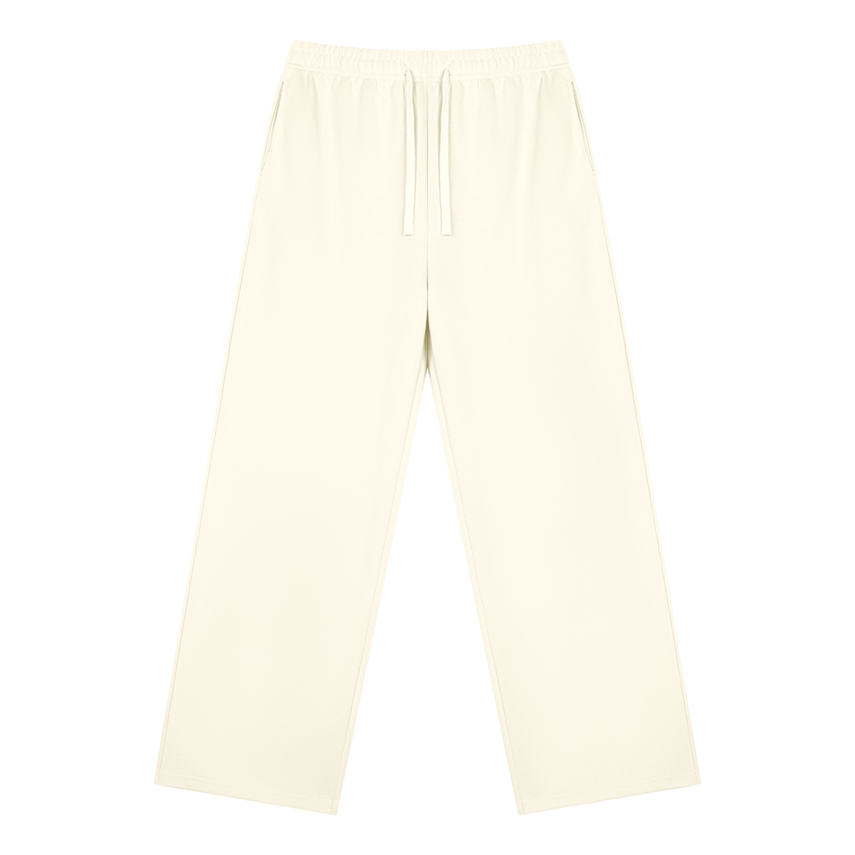 Straight Leg Fleece Track Pants in Apricot, front