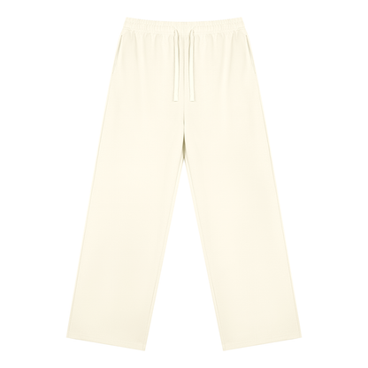 Straight Leg Fleece Track Pants in Apricot, front