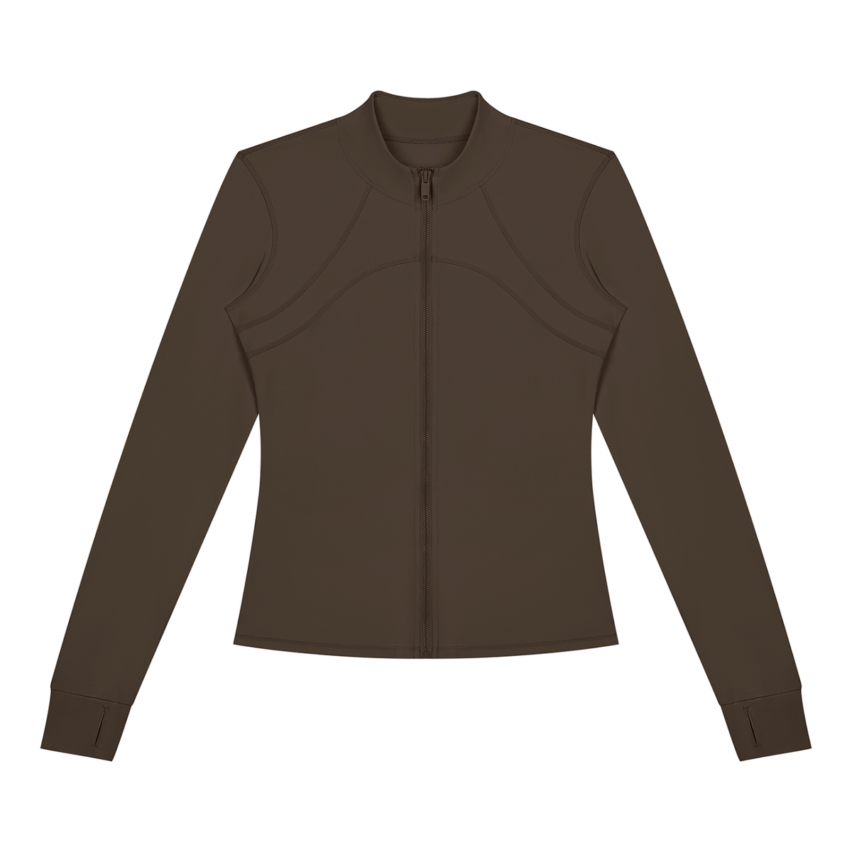Women's Fitted Training Jacket in Coffee, front