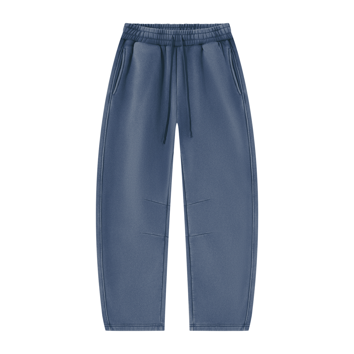 Vintage Wash Barrel Leg Sweatpants in Washed Blue, front