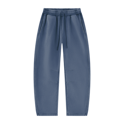 Vintage Wash Barrel Leg Sweatpants in Washed Blue, front