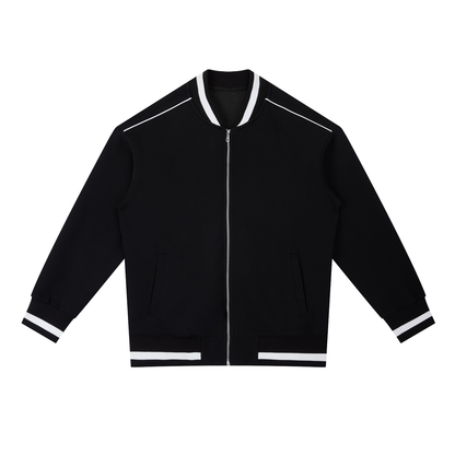 Contrast Piping Bomber Jacket