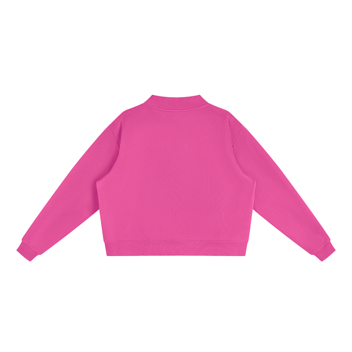 Women's Mock Neck Sweatshirt in Rose Red, back