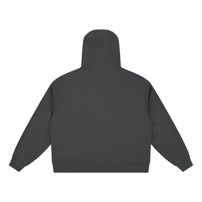 Boxy Button Placket Hoodie