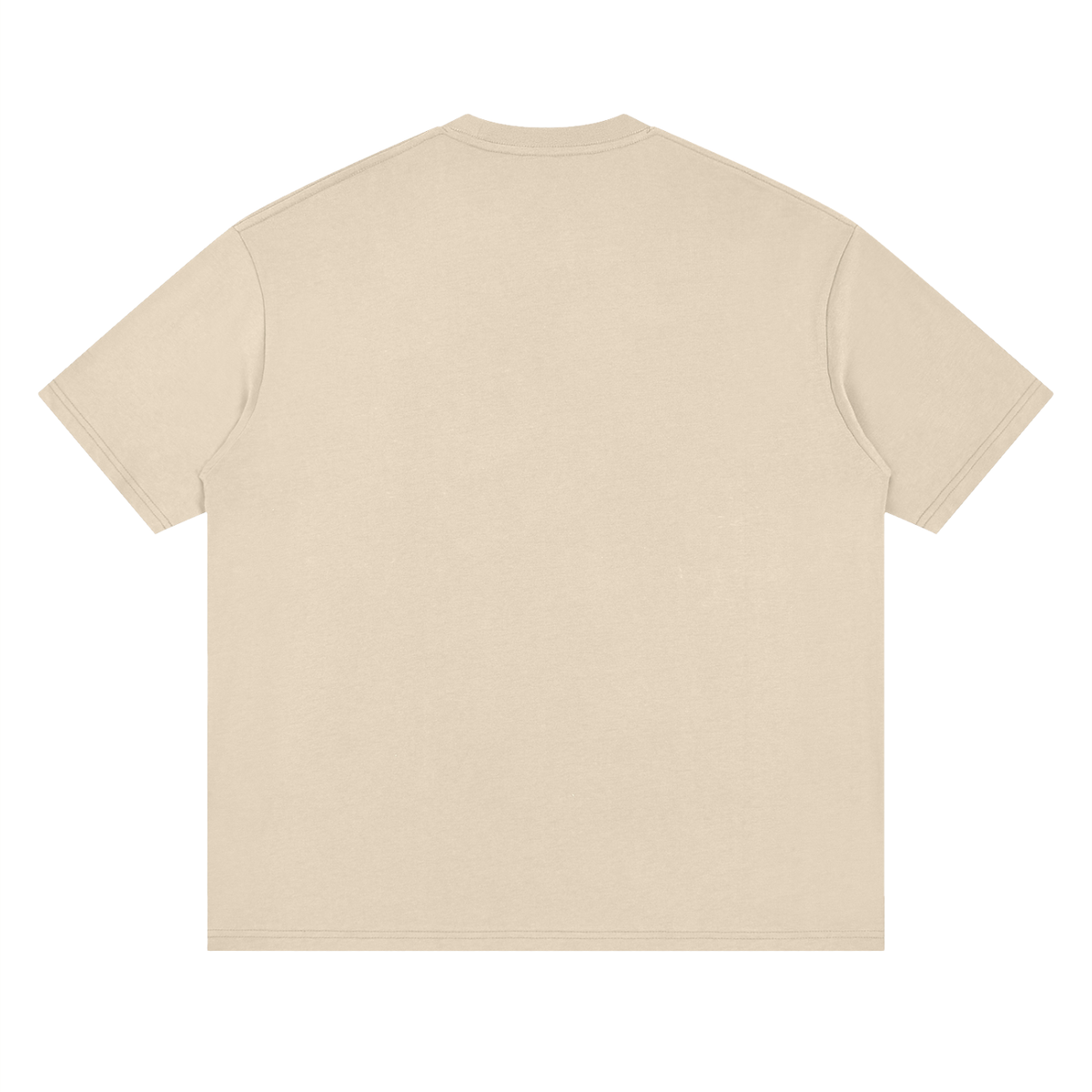 Oversized Drop Shoulder Tee in Grey Apricot, back