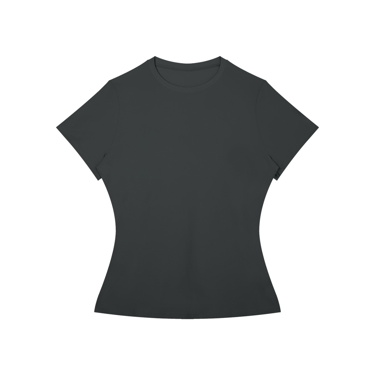 Women's Fitted Training Tee in Dark Grey, front