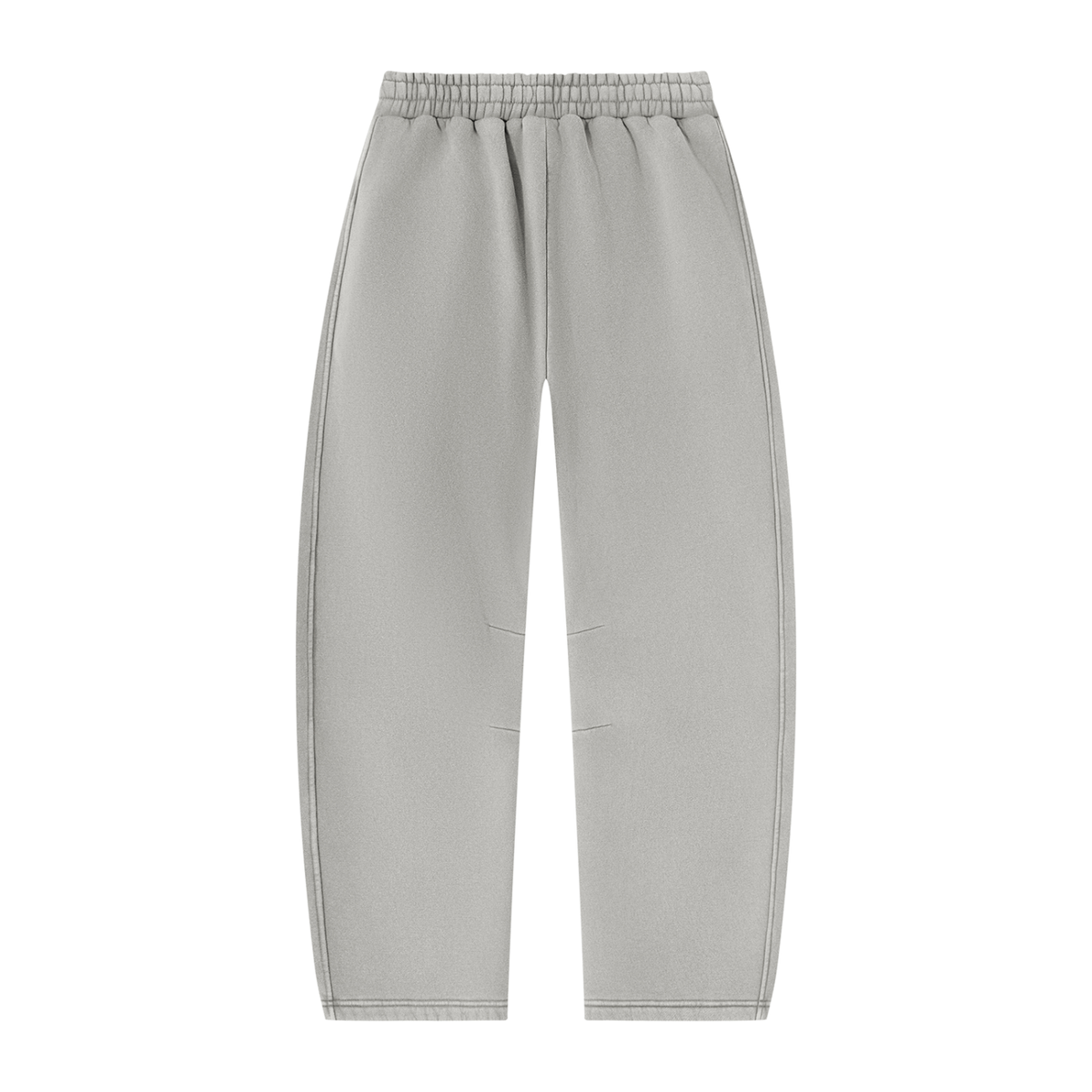 Vintage Wash Barrel Leg Sweatpants in Light Grey, back