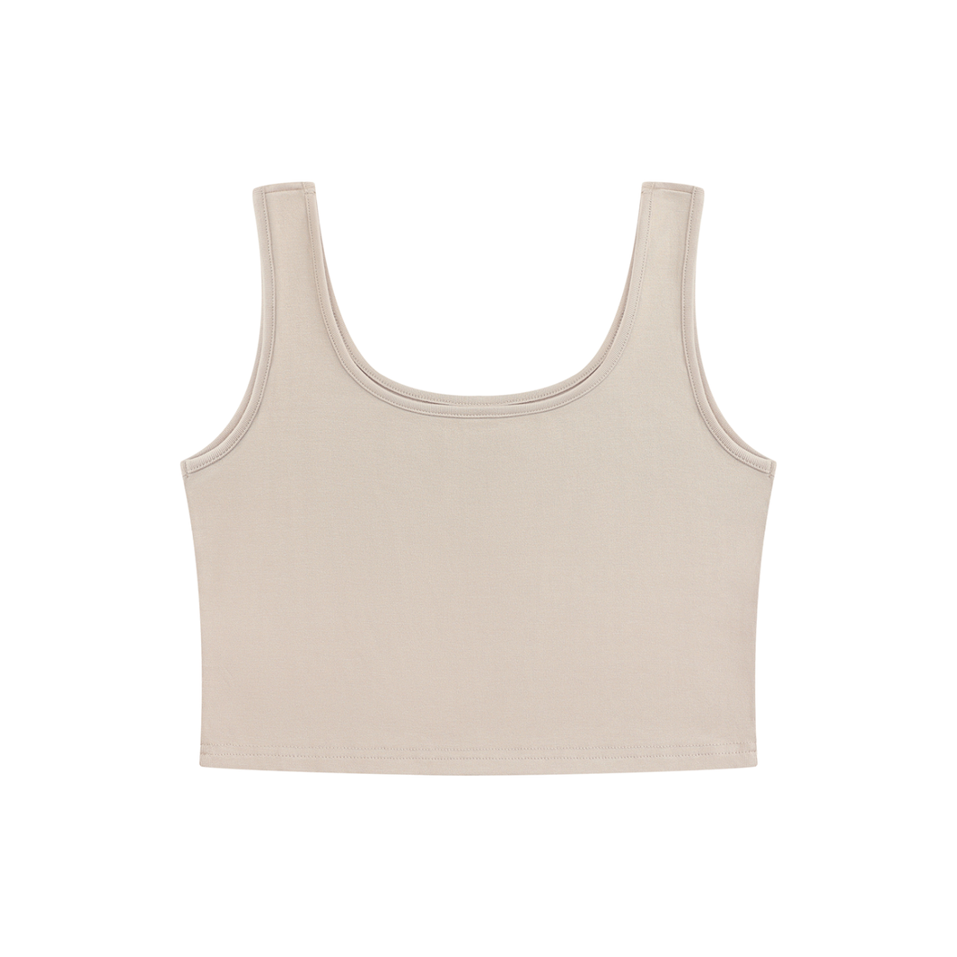 Women's Cropped Tank in Mild Apricot, front