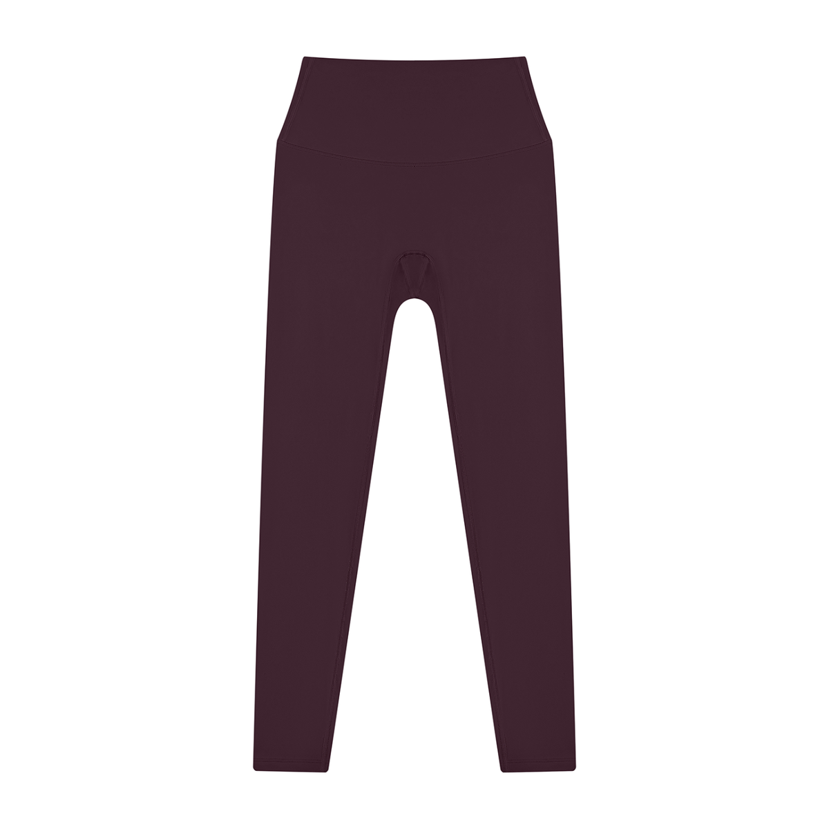 High Waisted Leggings in Plum Purple, front