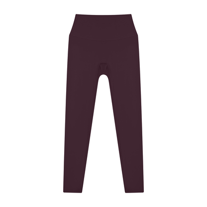 High Waisted Leggings in Plum Purple, front