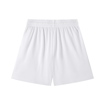 Mesh Training Shorts in White, back
