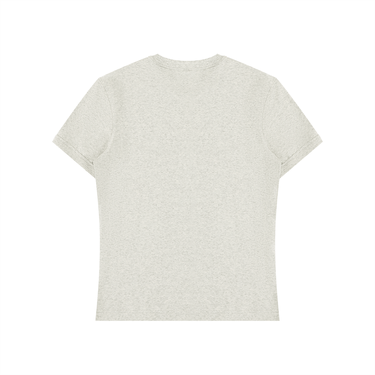 Slim Fit Stretch Tee in Oat Grey, back