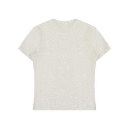Slim Fit Stretch Tee in Oat Grey, back