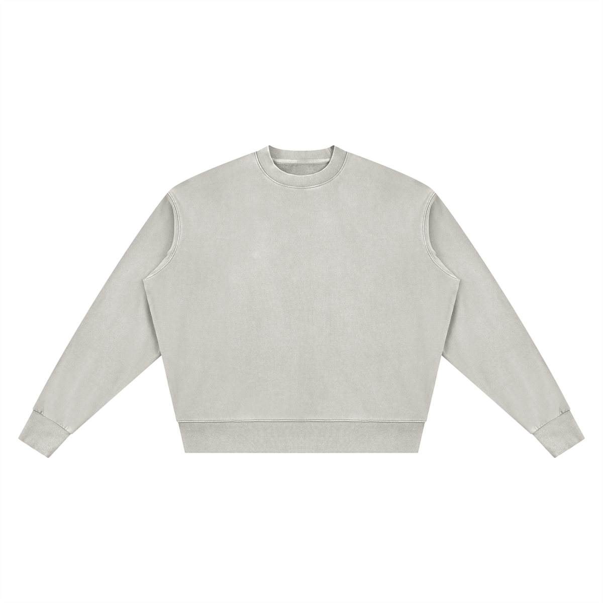 Vintage Wash Crew Sweatshirt in Light Grey, front