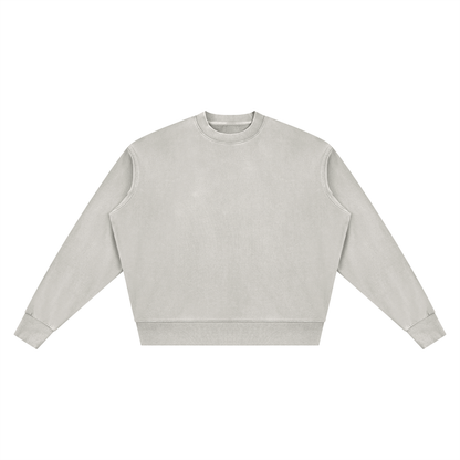 Vintage Wash Crew Sweatshirt in Light Grey, front