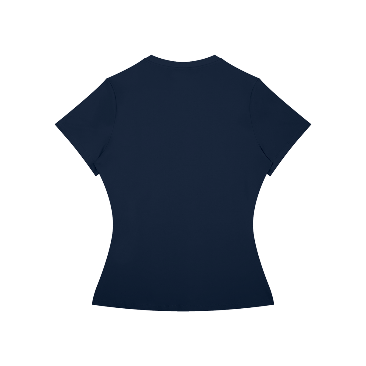 Women's Fitted Training Tee in Navy, back