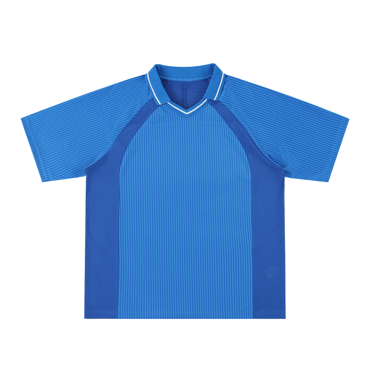Striped Football Jersey in Blue, front