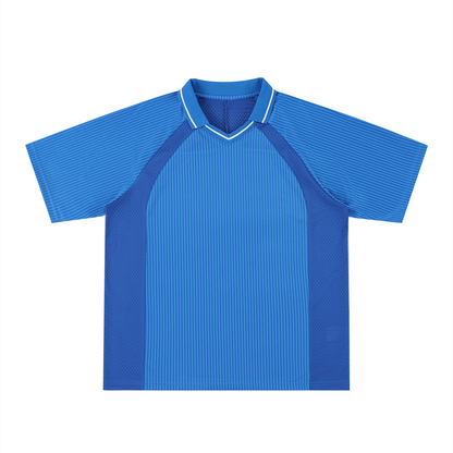 Striped Football Jersey in Blue, front