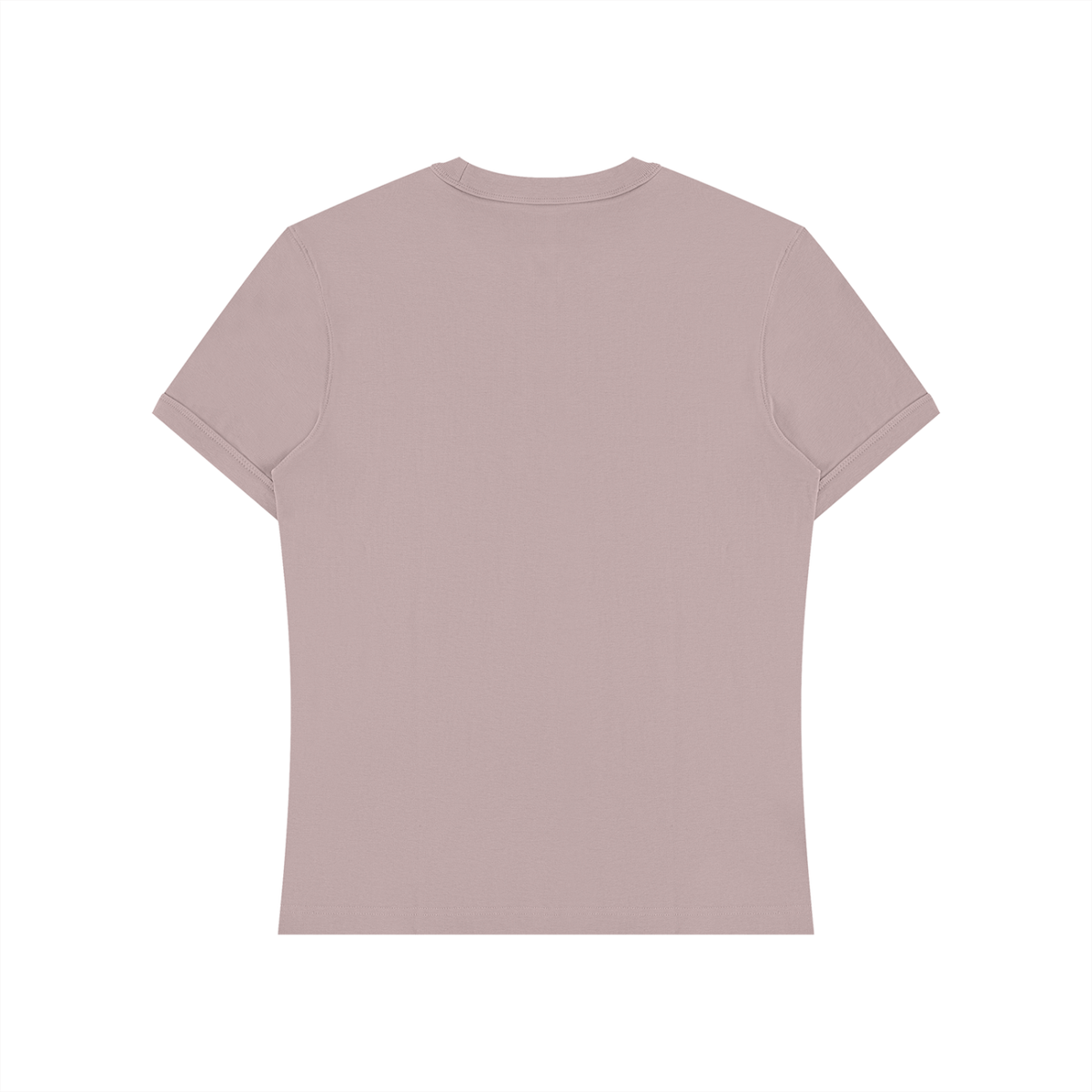 Slim Fit Stretch Tee in Plum Purple, back
