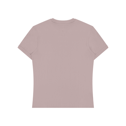 Slim Fit Stretch Tee in Plum Purple, back