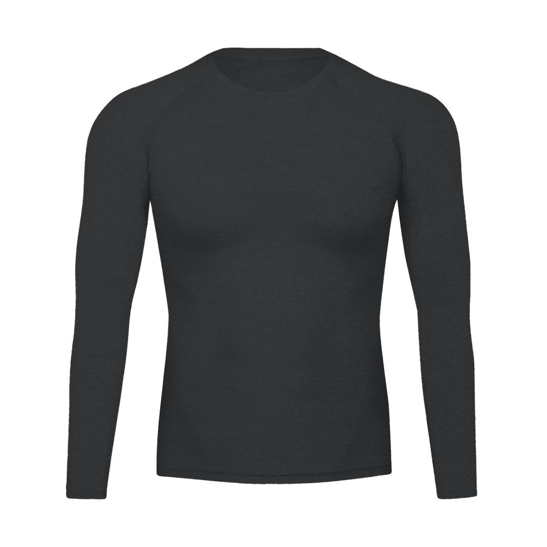 Long Sleeve Training Top in Black, front