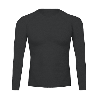 Long Sleeve Training Top in Black, front