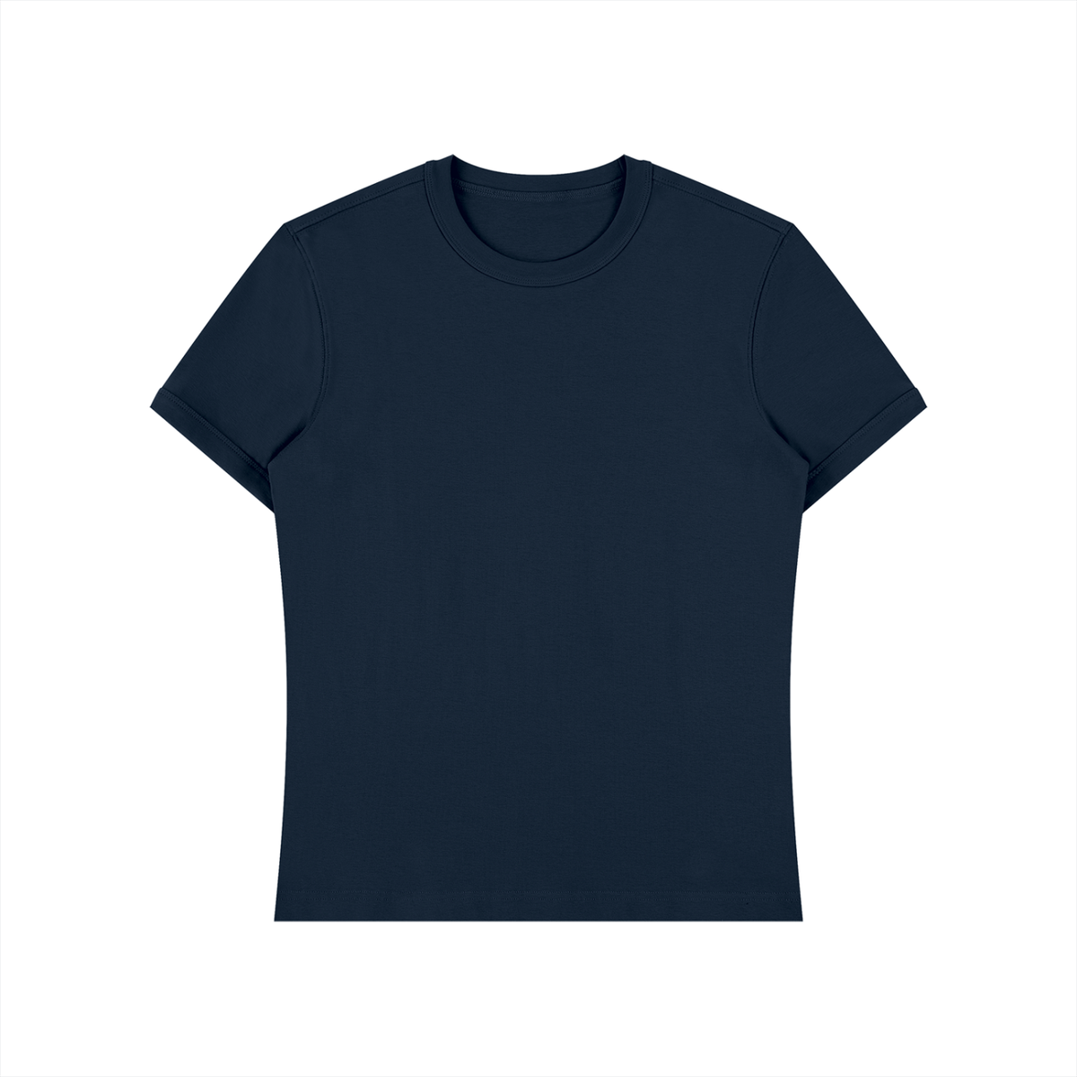 Slim Fit Stretch Tee in Navy, front