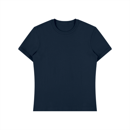 Slim Fit Stretch Tee in Navy, front