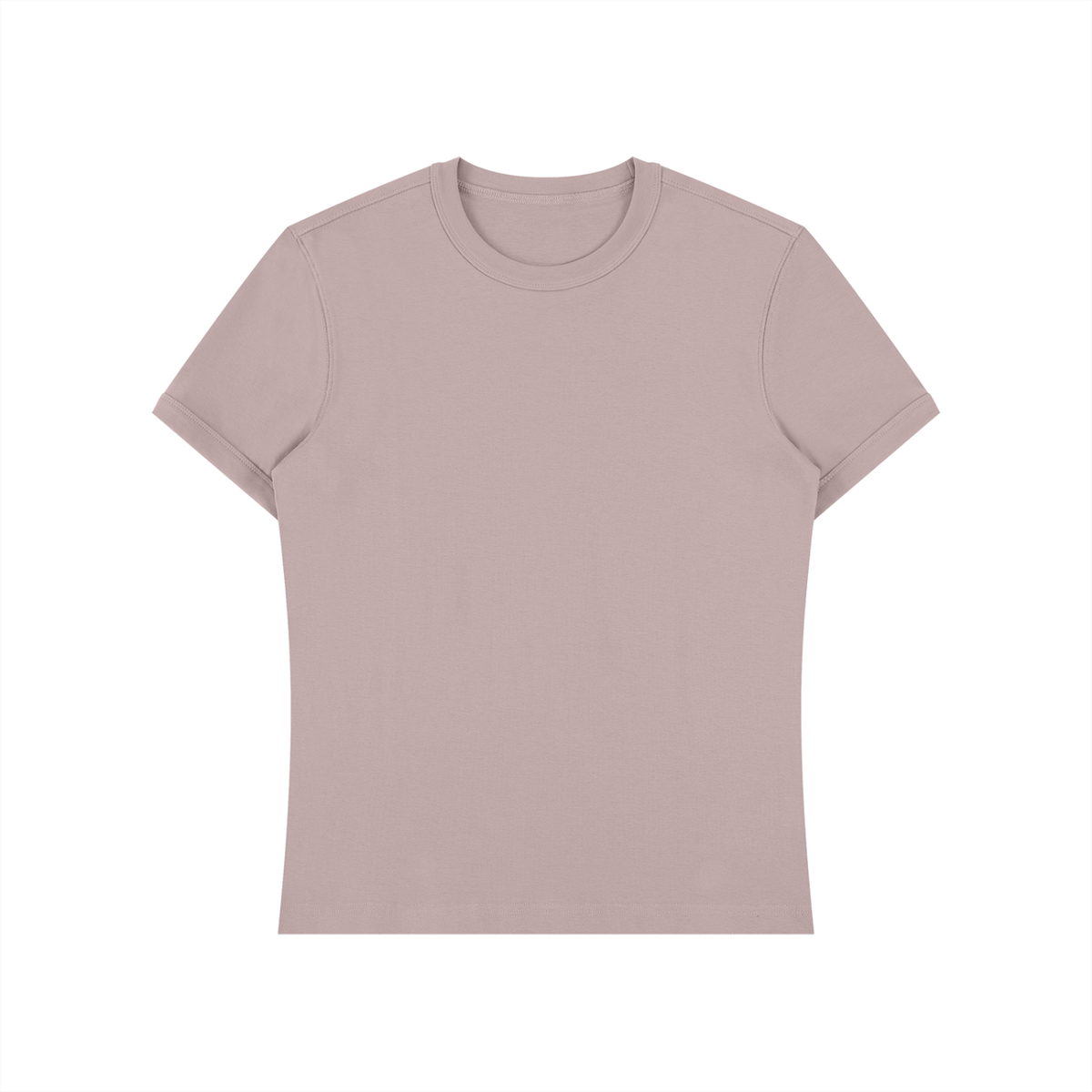 Slim Fit Stretch Tee in Plum Purple, front