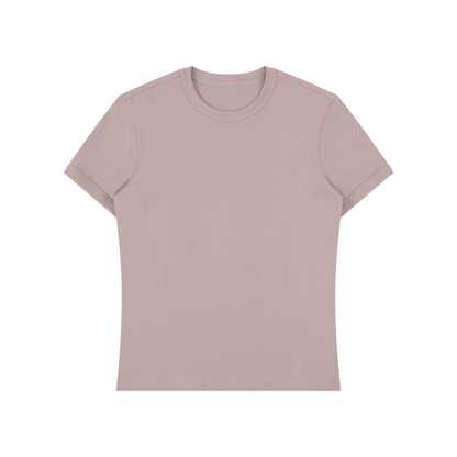 Slim Fit Stretch Tee in Plum Purple, front