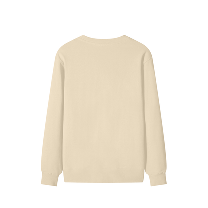 Classic Cotton Crew Sweatshirt in Apricot, back