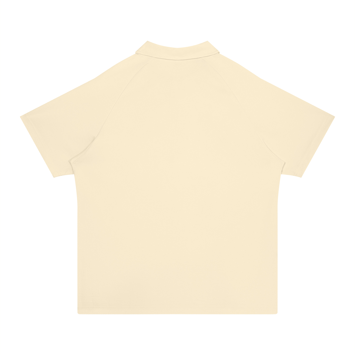 Stretch Raglan Polo in Apricot, back