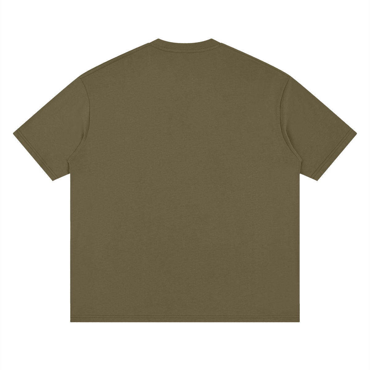 Oversized Drop Shoulder Tee in Grey Green, back