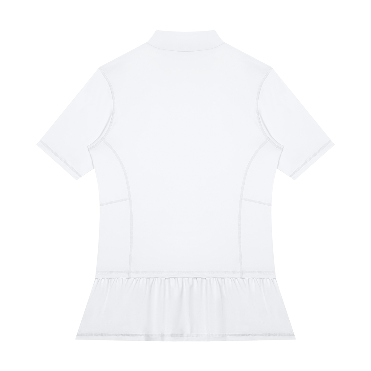 Men's Mock Neck Training Tee in White, back