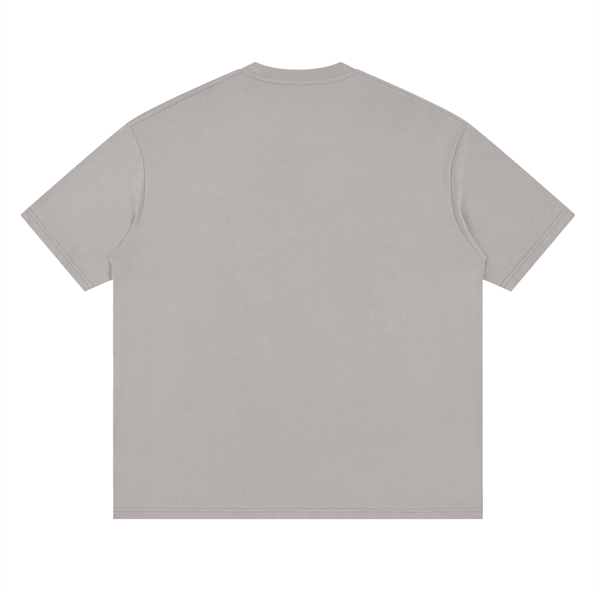 Oversized Drop Shoulder Tee in Light Grey, back