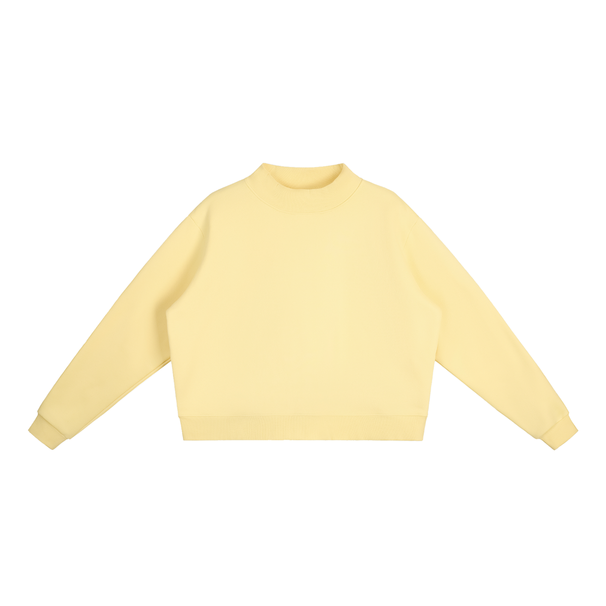 Women's Mock Neck Sweatshirt in Yellow, front
