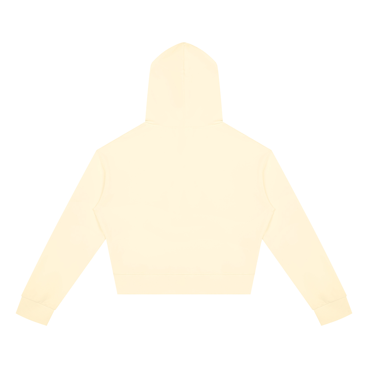 Women's Cropped Zip Hoodie in Apricot, back