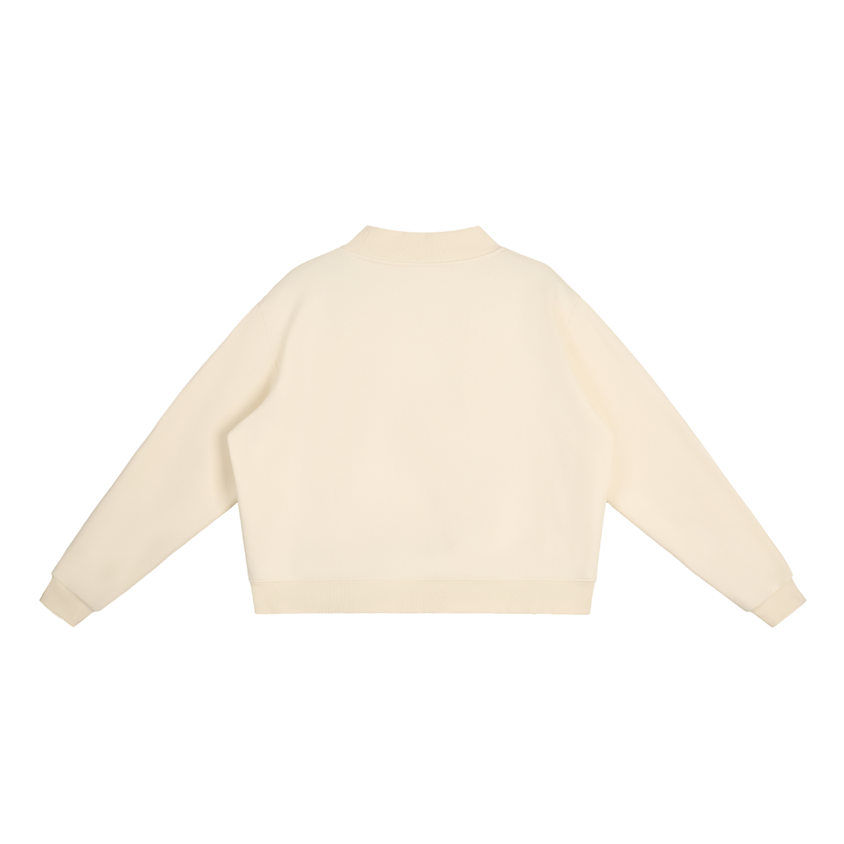 Women's Mock Neck Sweatshirt in Cream Apricot, back