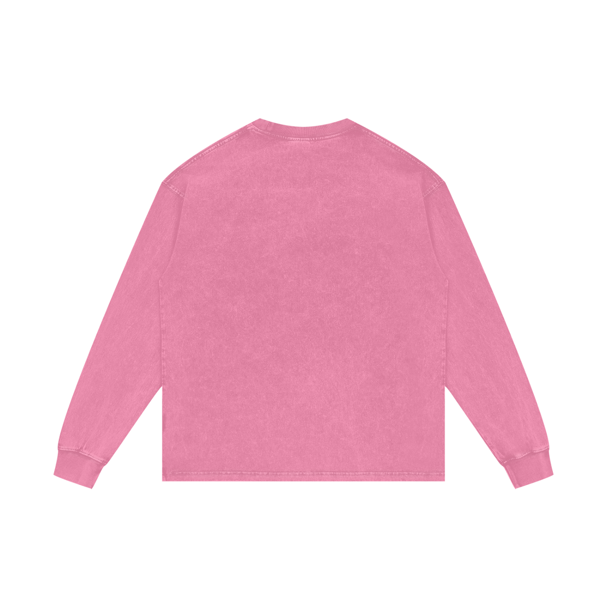 Acid Wash Long Sleeve Tee in Pink, back