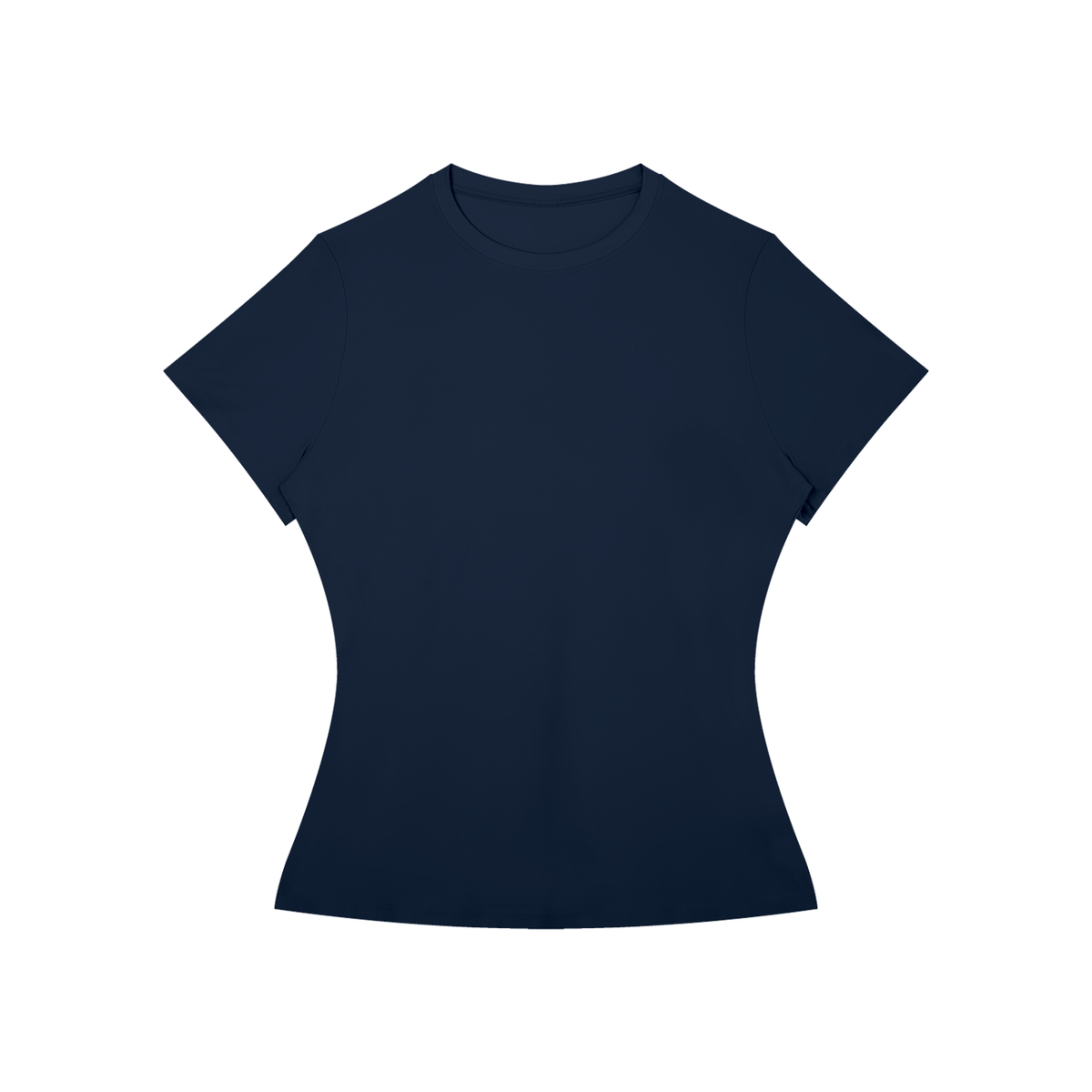 Women's Fitted Training Tee in Navy, front