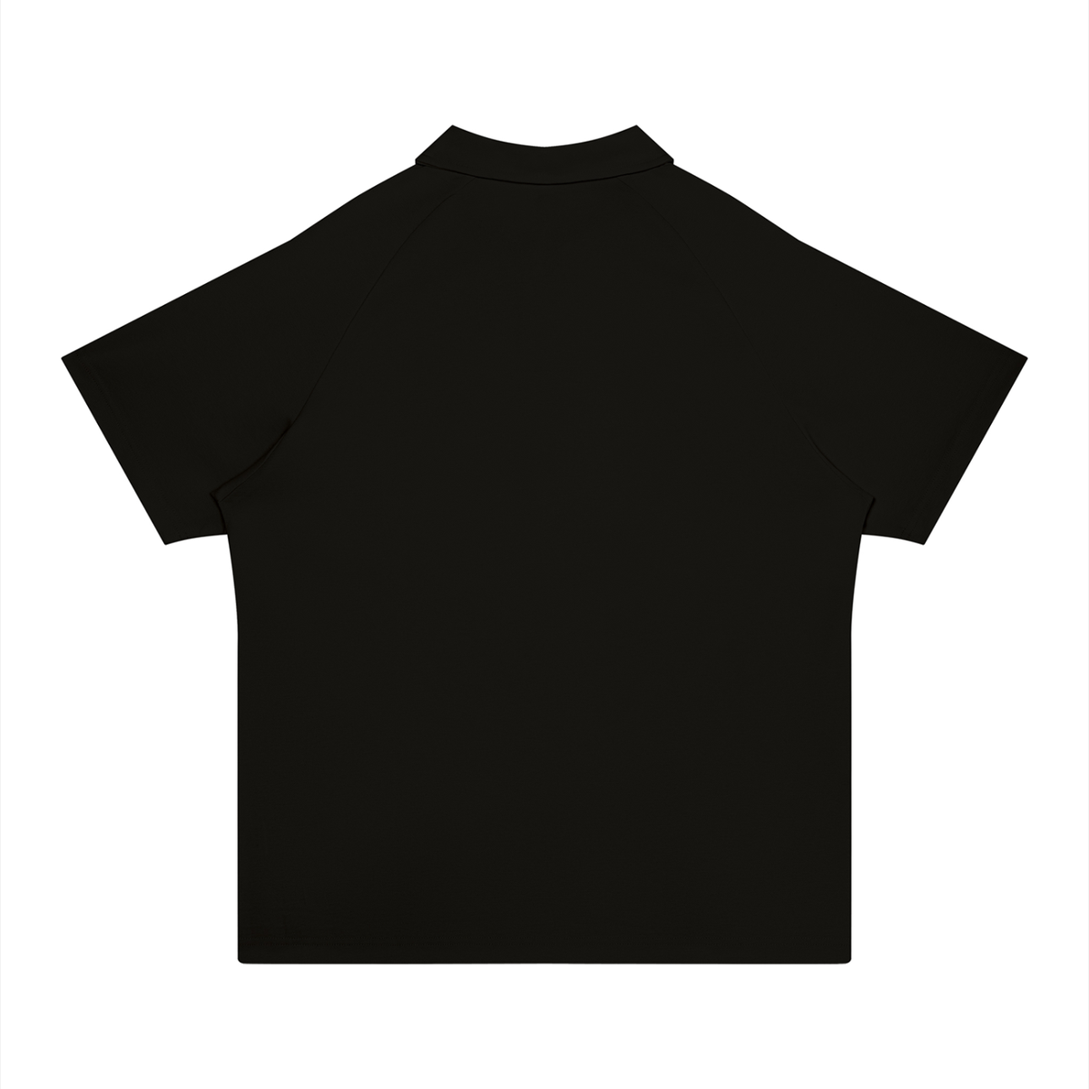 Stretch Raglan Polo in Black, back