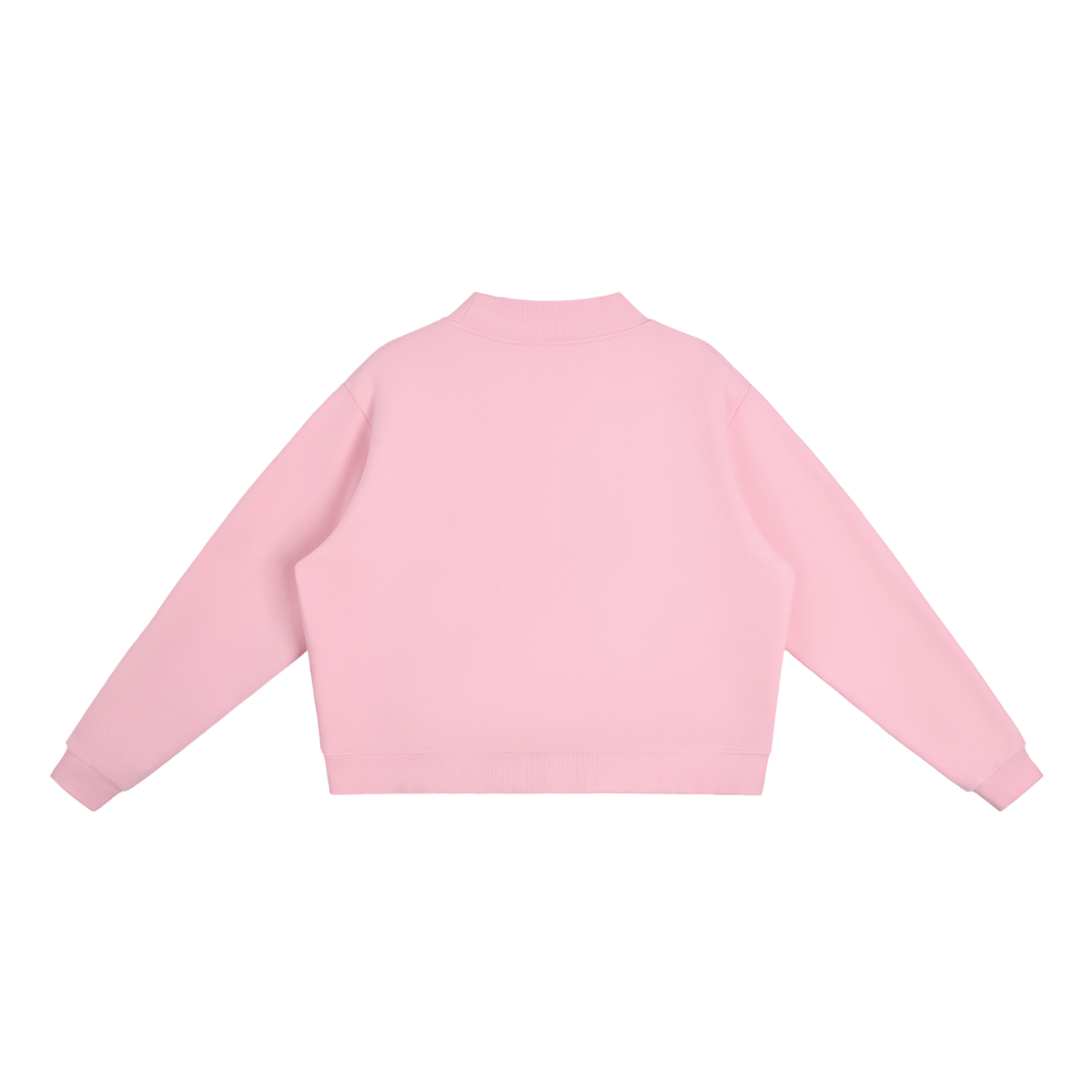Women's Mock Neck Sweatshirt in Pink, back