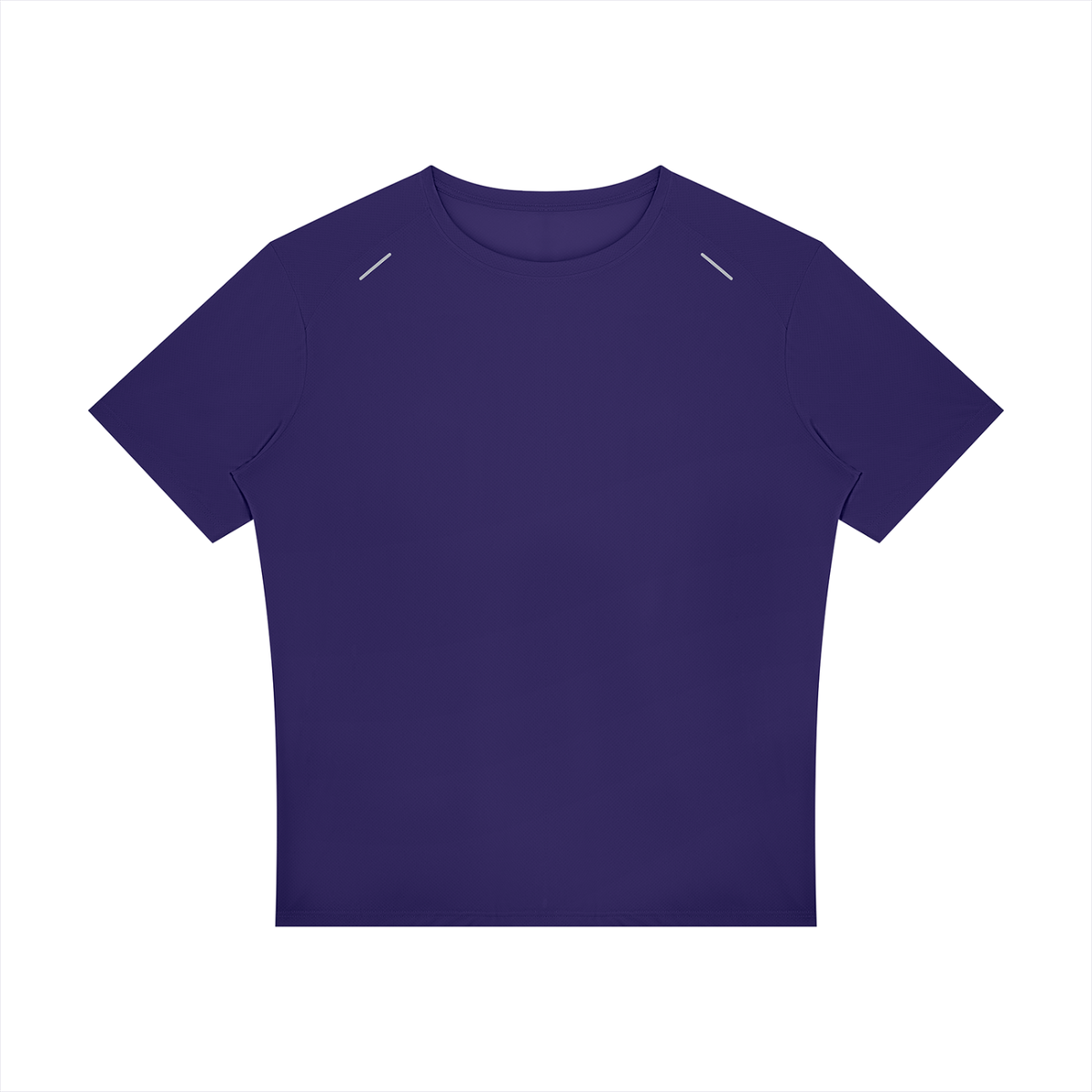 Reflective Raglan Running Tee in Deep Purple, front