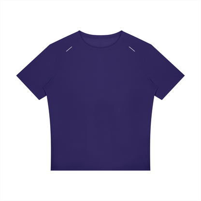 Reflective Raglan Running Tee in Deep Purple, front