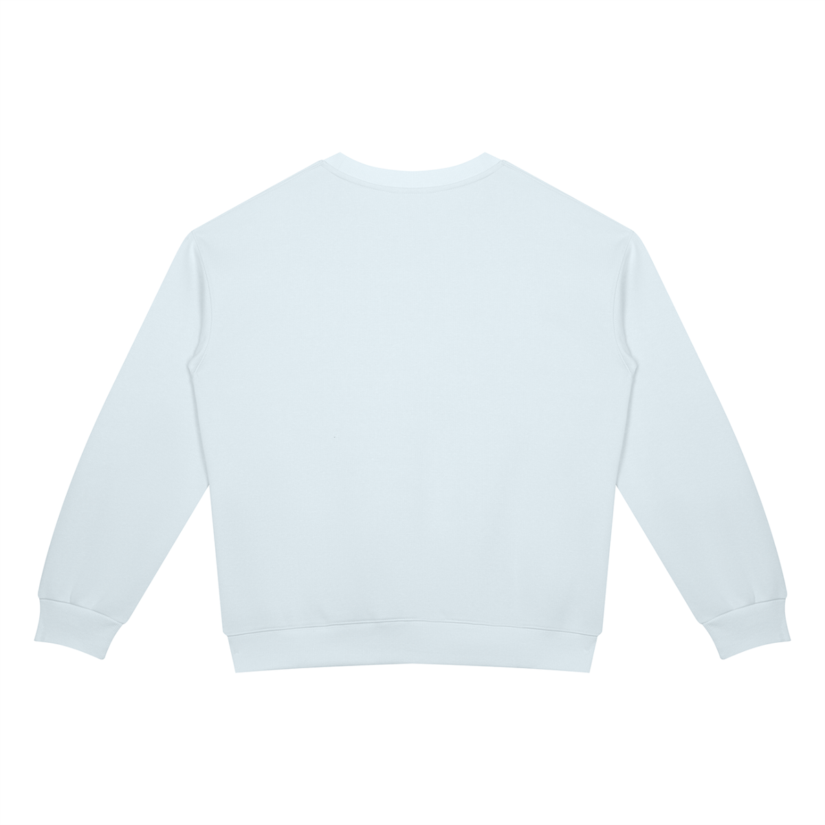 Drop Shoulder Crew Sweatshirt in Sky Blue, back