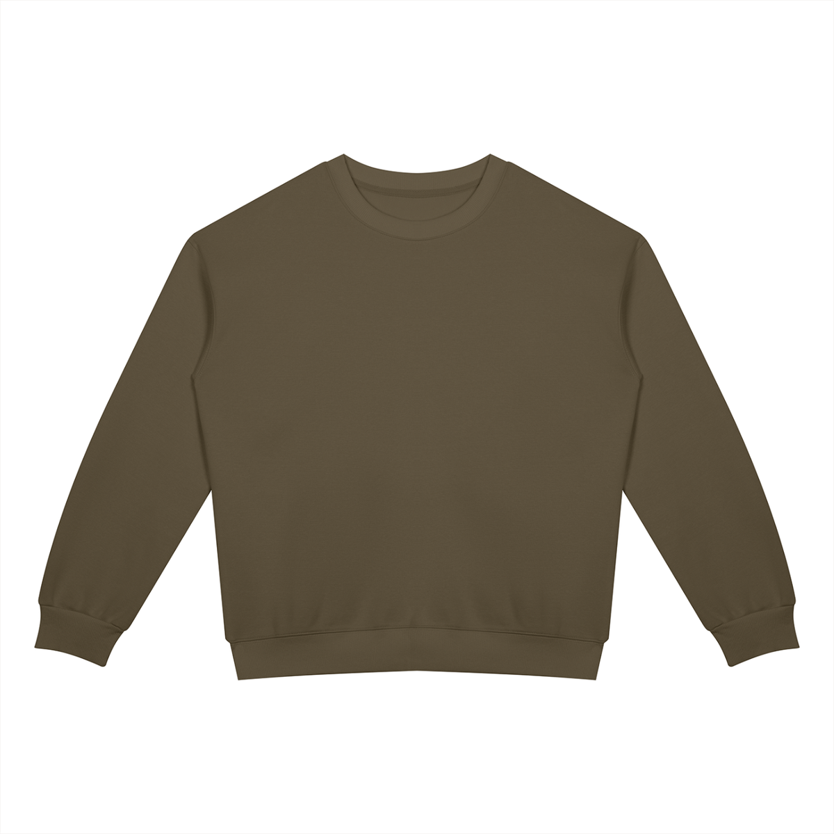Drop Shoulder Crew Sweatshirt in Coffee, front