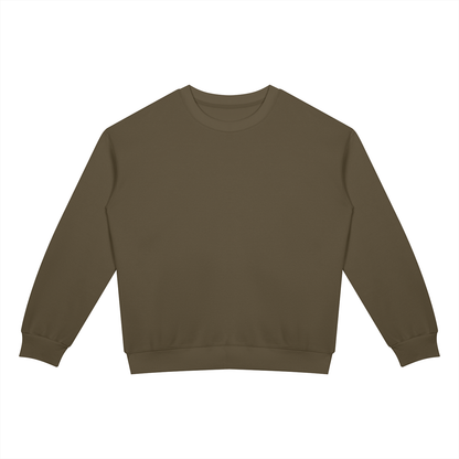 Drop Shoulder Crew Sweatshirt in Coffee, front
