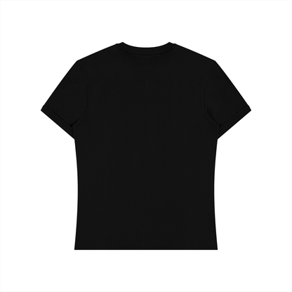 Slim Fit Stretch Tee in Black, back